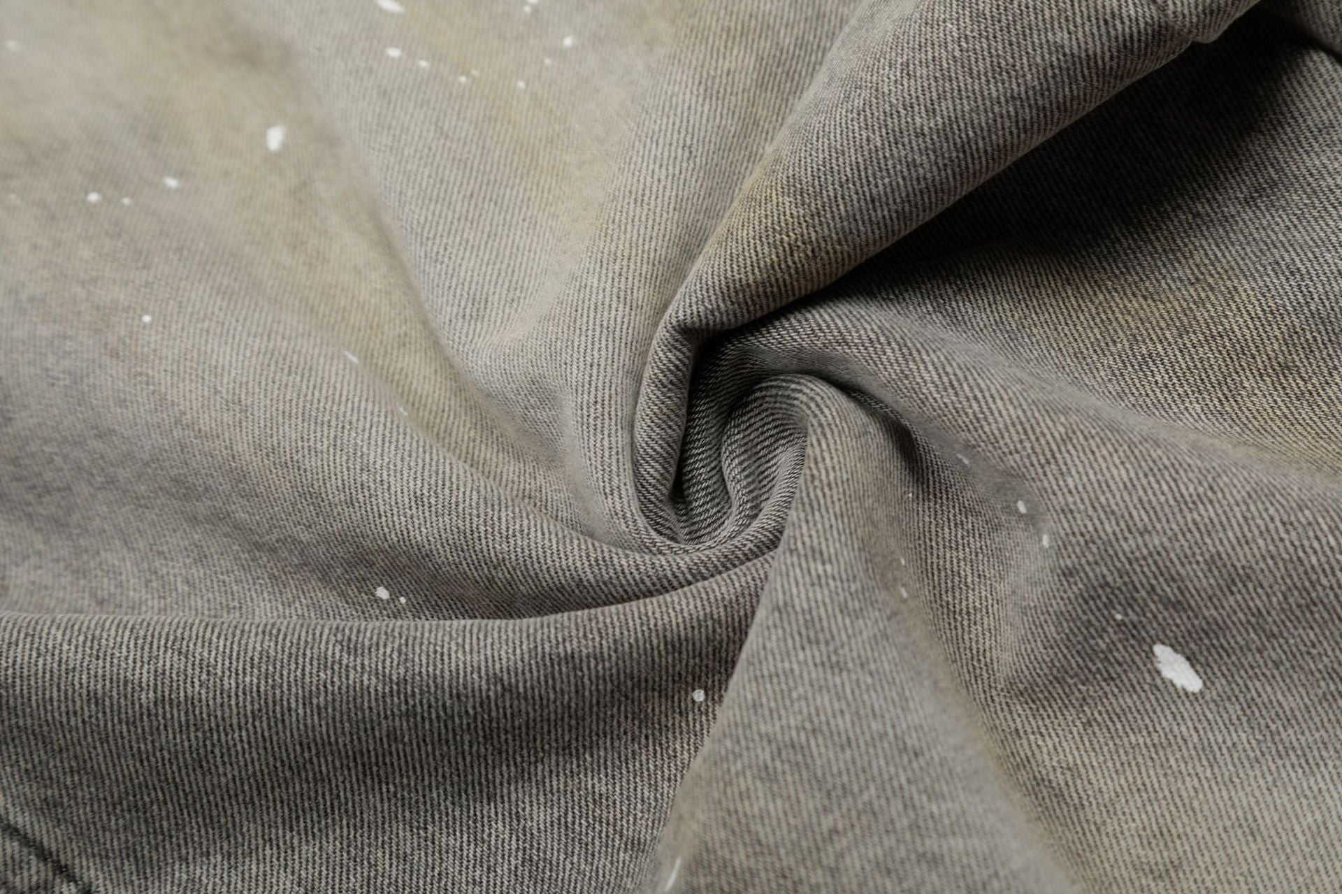 New high street retro inkjet denim wide-leg pants