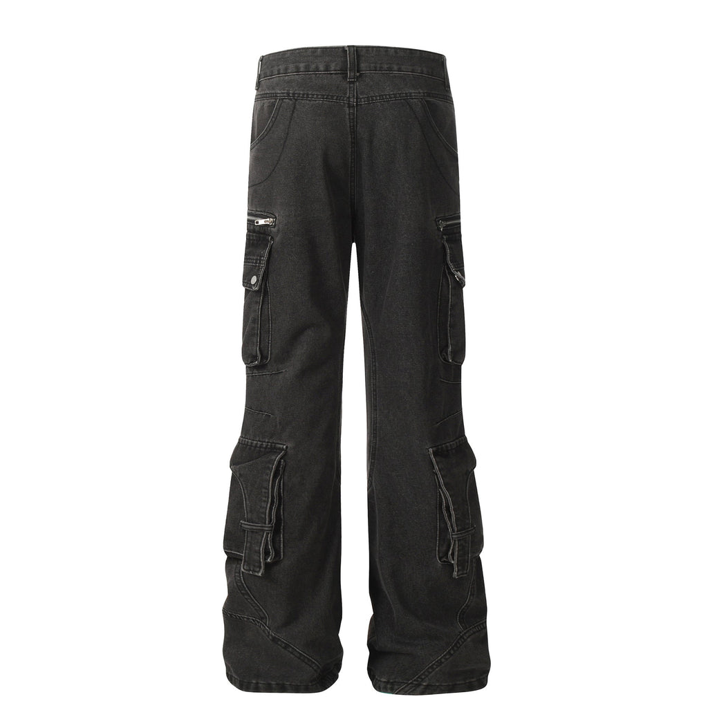 New Multi-Pocket Work Jeans Couple Pants