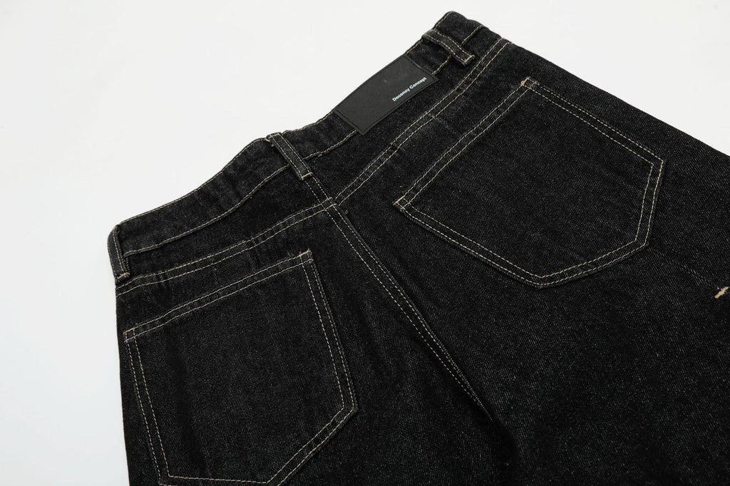 New vintage pleated washed jeans